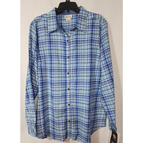 Dickies Tops - Dickies Women's Plaid Long Sleeve Flannel